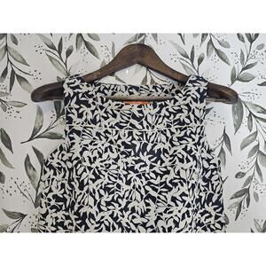 Joe Fresh Dress Blue & White Womens Size XS Leaf Print